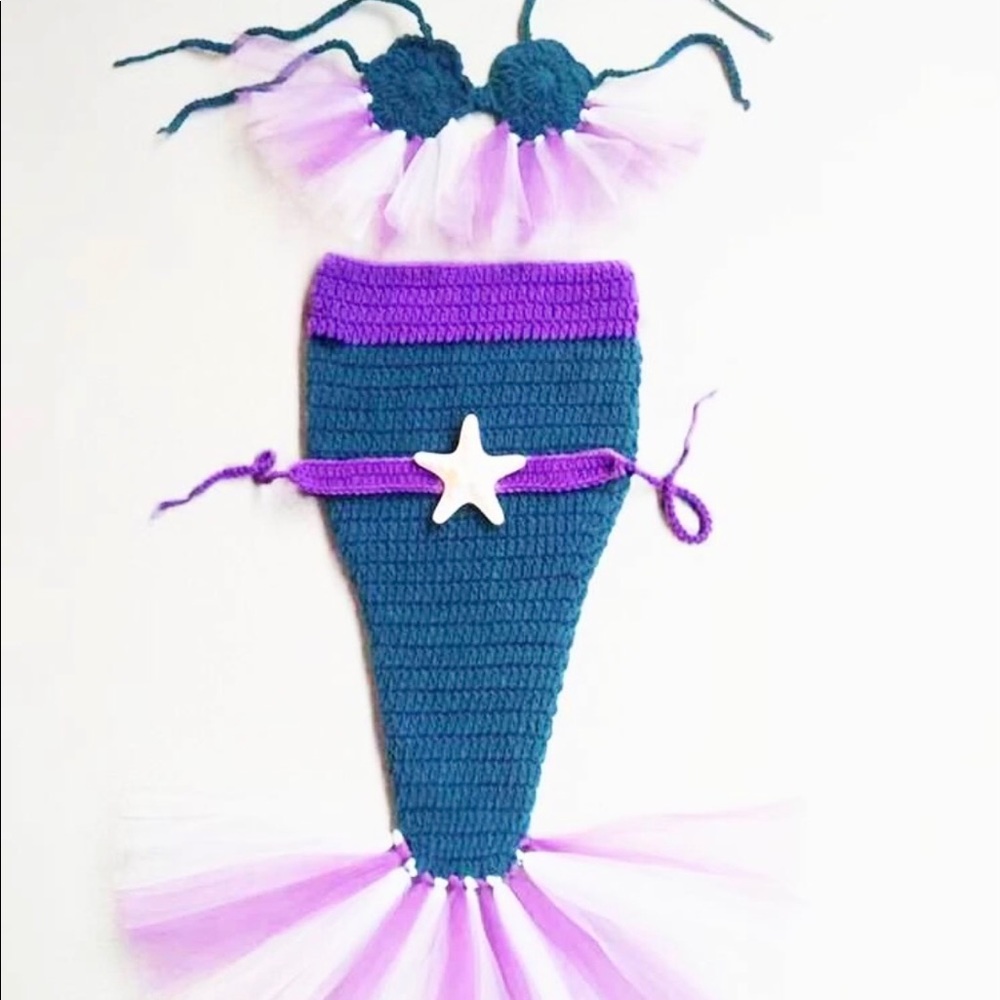 🧜🏼‍♀️ Baby MERMAID purple outfit, 6-9mths
